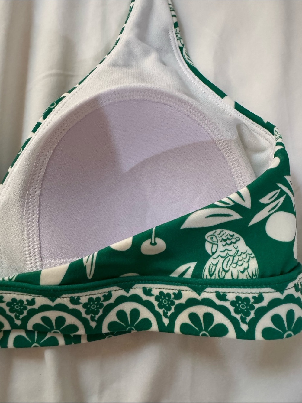 Boden Ios V Panel Bikini Top Rich Emerald Ornate Tropics US 2 UK 6 - Picture 6 of 12